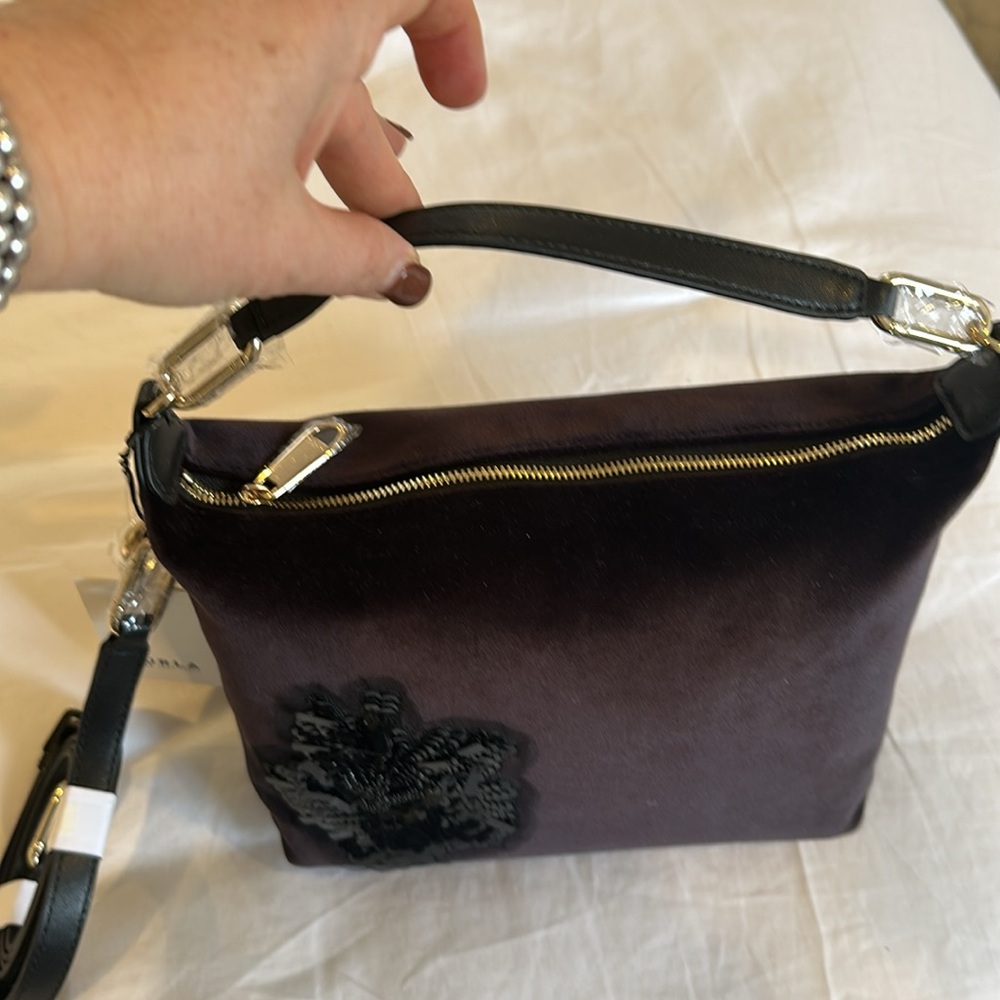 Velvet and sequins evening bag